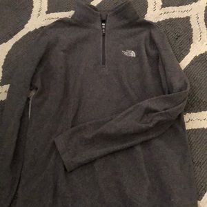 Grey Northface Quarter Zip